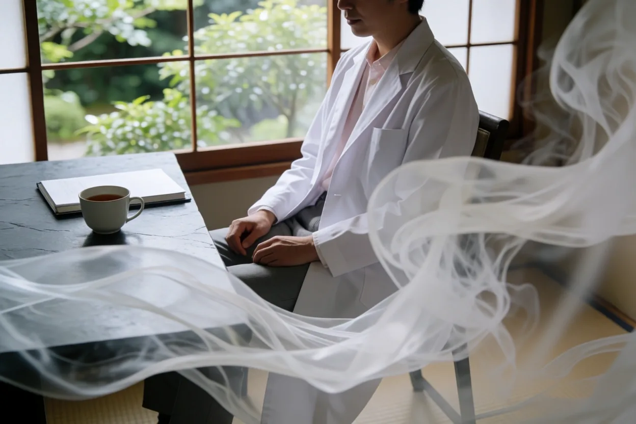 背景煙流